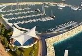 ساخت اولین جزیره مصنوعی در دریای خزر +عکس