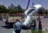 تصویر عجیب از دو نیم شدن سواری پژوه ۴۰۵ 