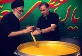 وزیر سابق در حال هم زدن شله ‌زرد! +عکس