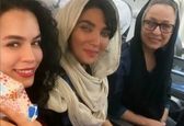 ملیکا شریفی نیا با مادرش در هواپیما +عکس 