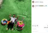وقتی حنیف عمران‌ زاده فرزندش را می‌ترساند  +عکس