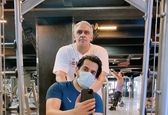 رضا بهرام در باشگاه بدنسازیش + عکس 